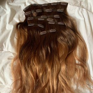 GlamSeamless Hair Extensions 16” DirtyBlondeOmbré